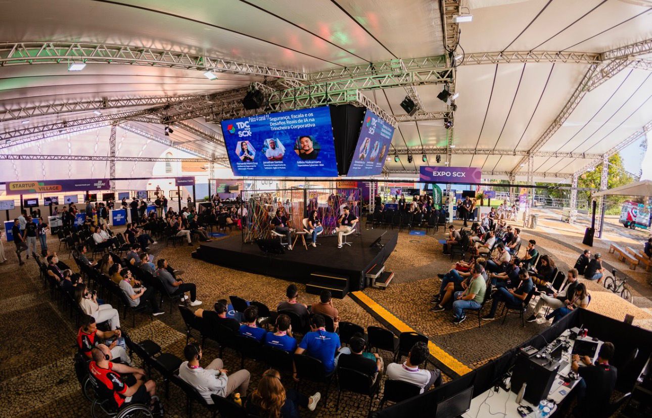 Tela com resultados apresentados durante o evento